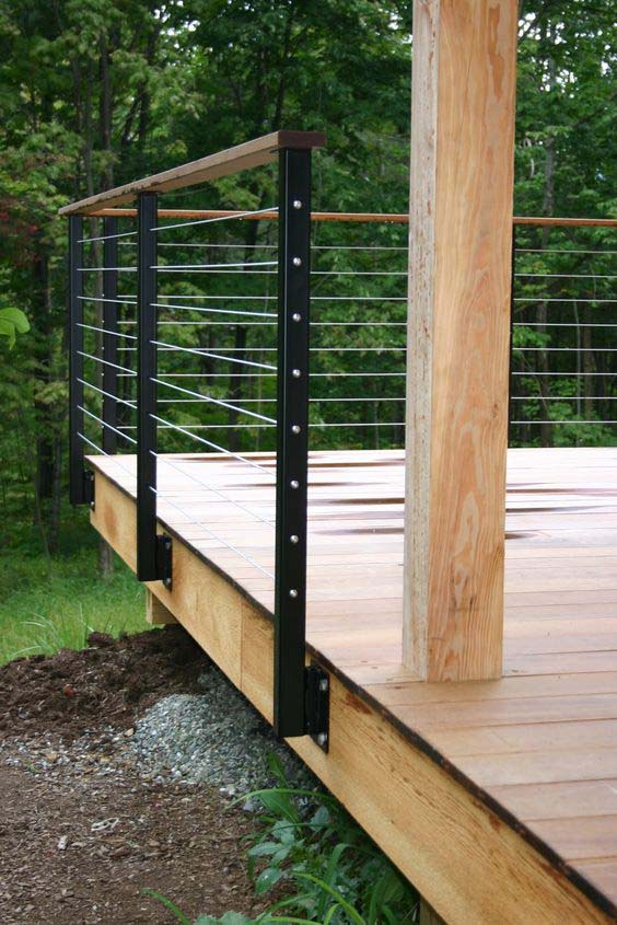 The Modern Wire Railing #decorhomeideas