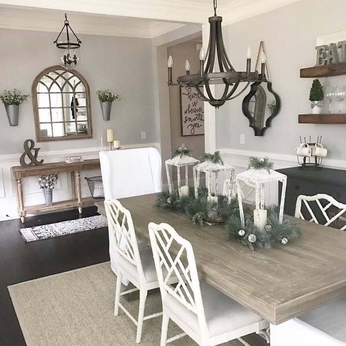 Wood and Wrought Iron Arch Accents #decorhomeideas