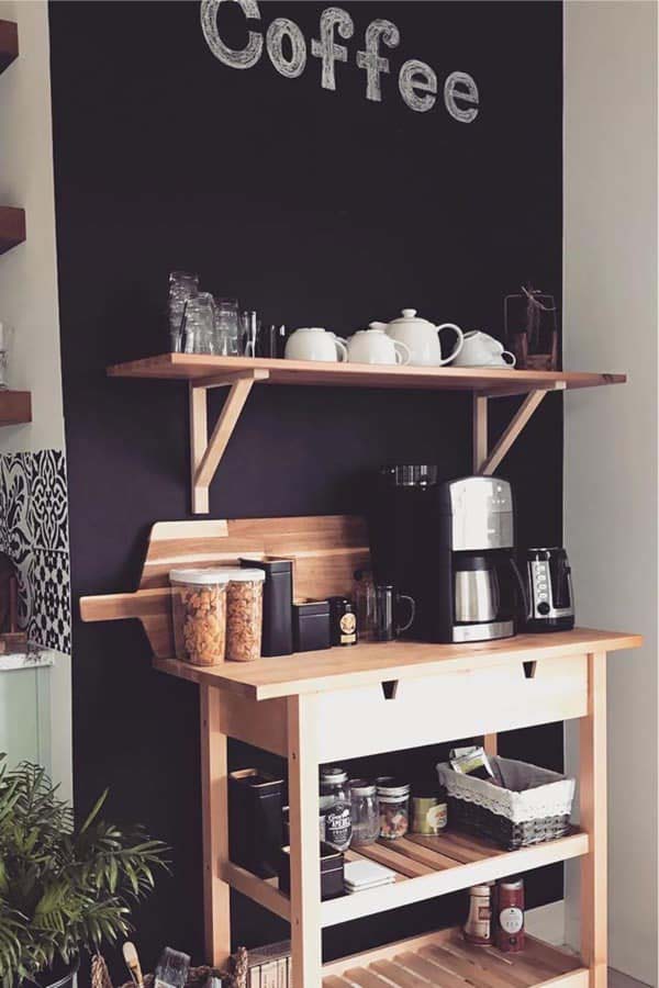 Wooden Coffee Bar Inspiration #decorhomeideas