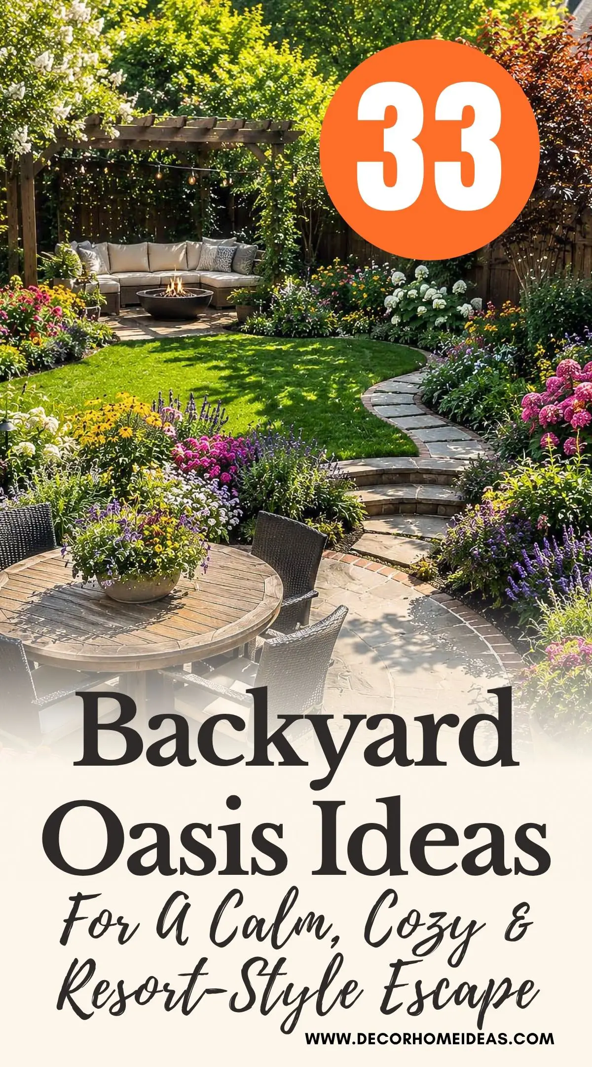 Turn your backyard into the ultimate relaxation zone with these 33 backyard oasis ideas. Explore cozy outdoor seating, tropical landscaping, pergola inspiration, outdoor string lights, and peaceful backyard design ideas for every budget and style.