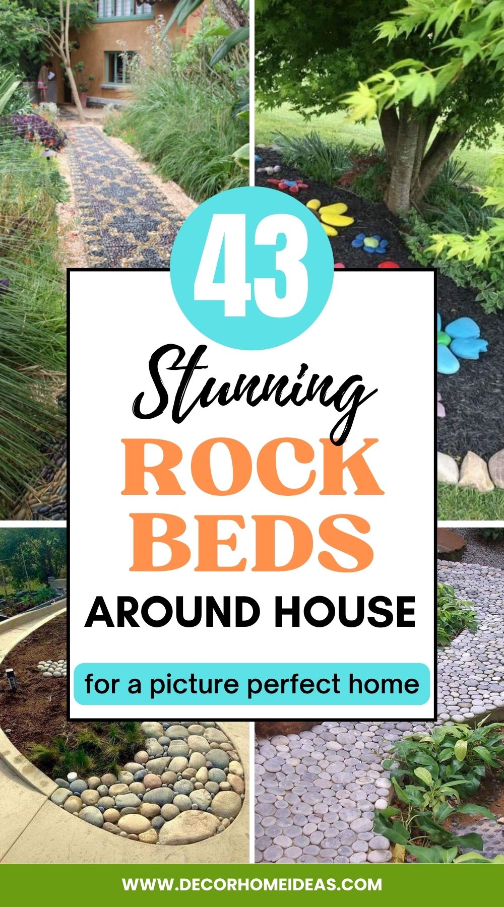 Rock Beds Around House