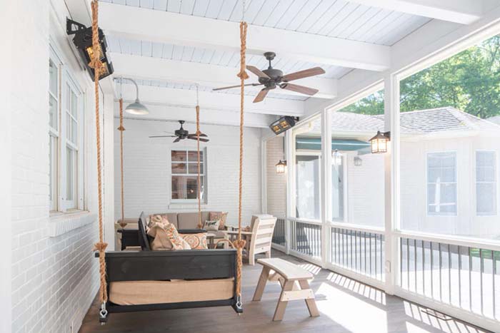 White Wooden Ceiling