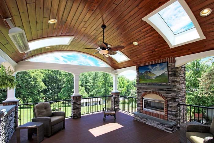 Arched Ceiling Idea For Spacious Porches