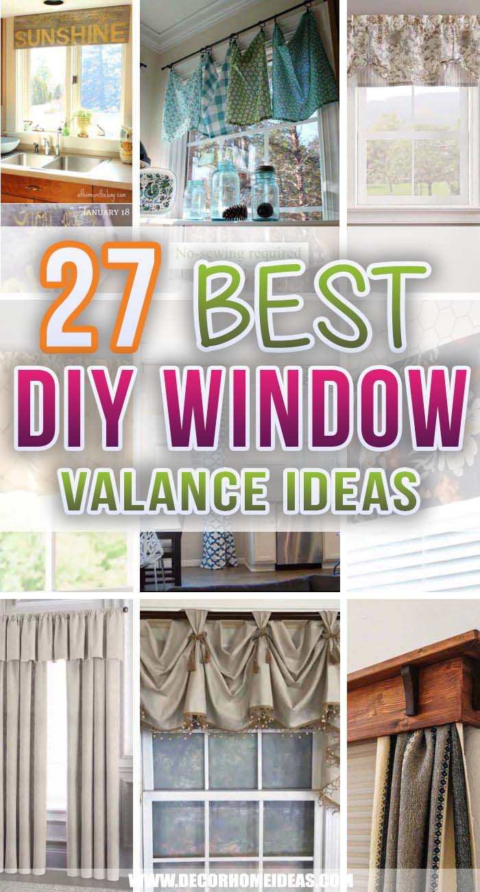 Best Window Valance Ideas. Window valance patterns and designs will offer you an enormous number of choices - so we are here to help you choose from the best window valance ideas. #decorhomeideas