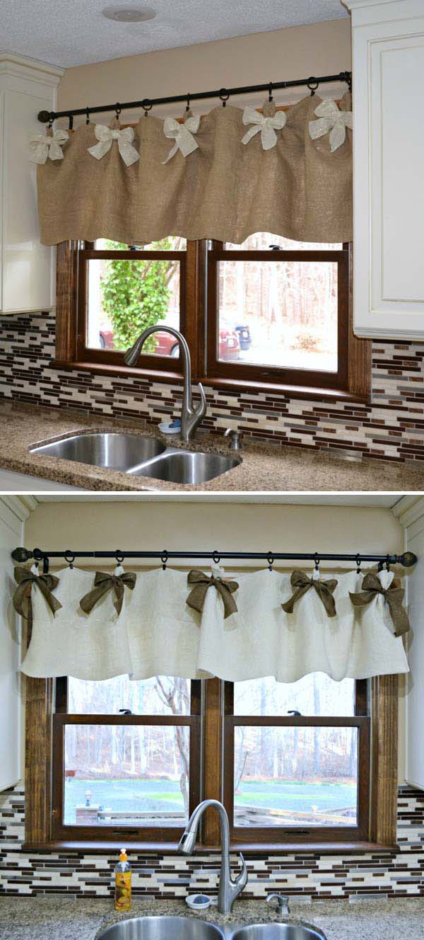 Burlap Valance #decorhomeideas