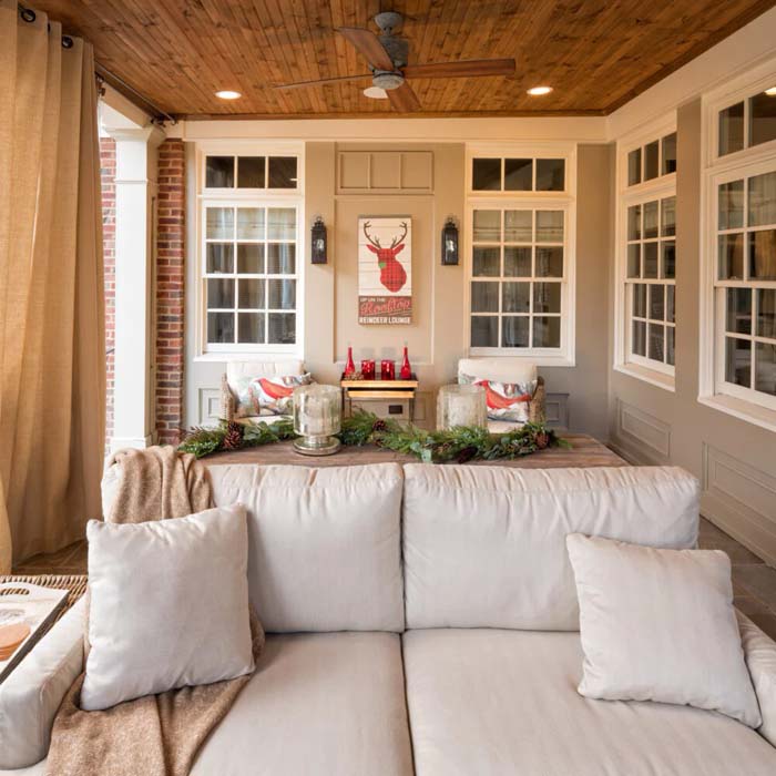 Flat Beadboard Porch Ceiling