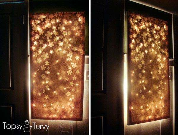 DIY Backlit Canvas Wall Art #decorhomeideas