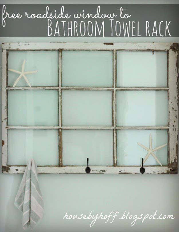 A Trash-To-Treasure Farmhouse Towel Rack