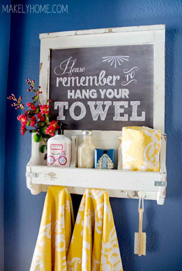 A Functional Shelf For Essentials And Towels