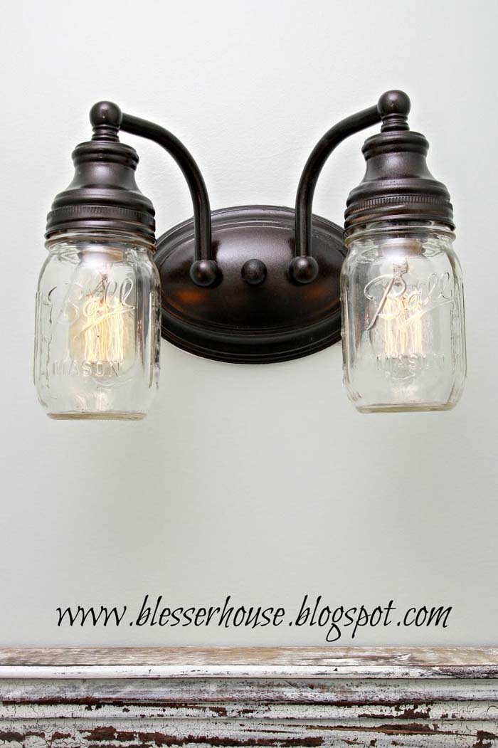 Unique Rustic Lanterns With Mason Jars