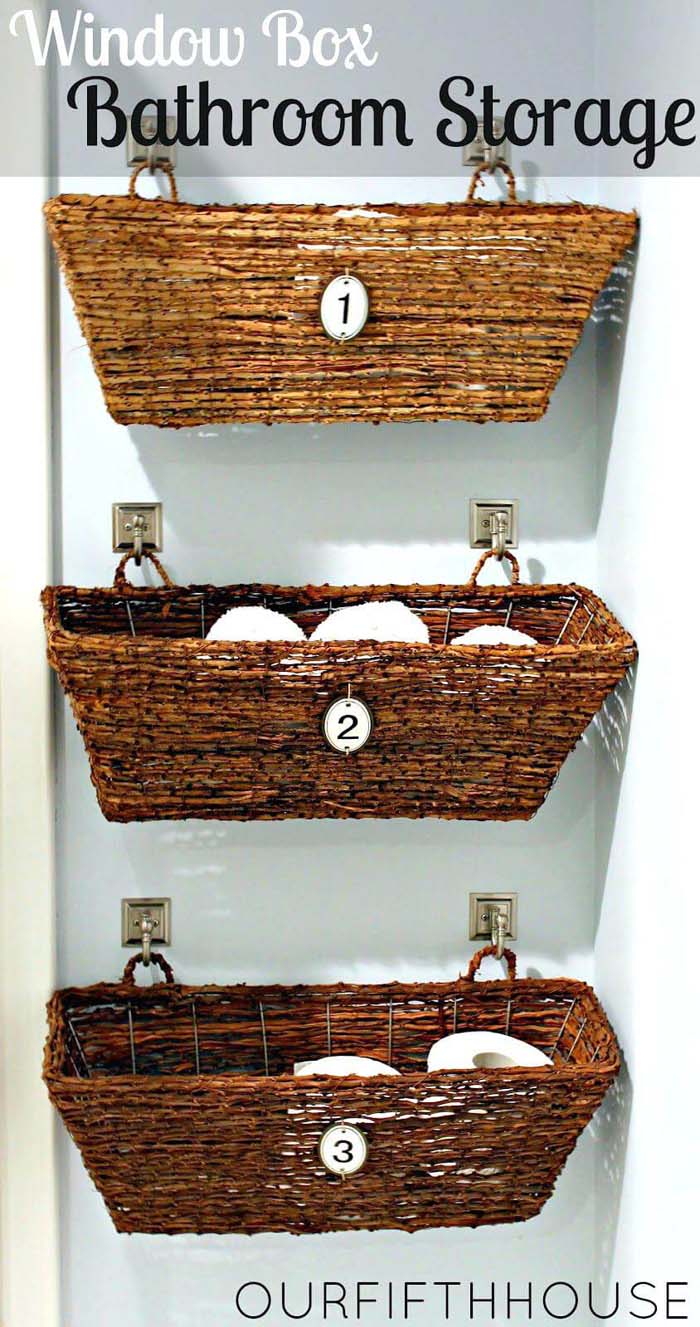 Charming Wicker Baskets For Bathroom Storage