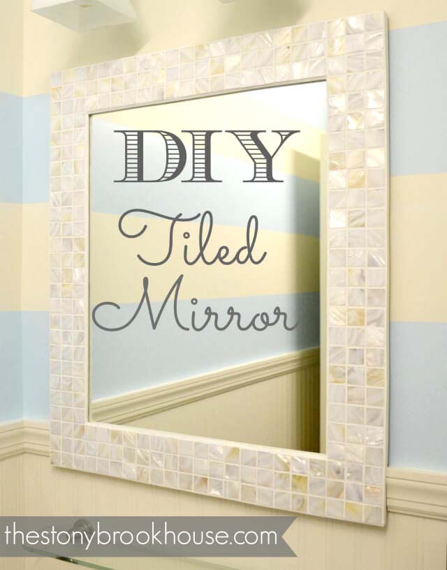 A Mirror To Match The Bathroom Tiles