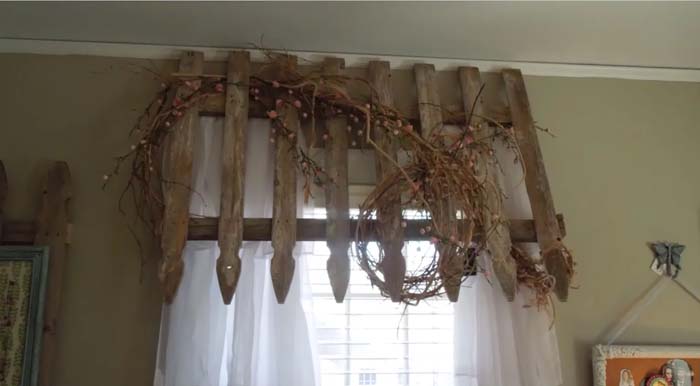 DIY Picket Fence Valance #decorhomeideas