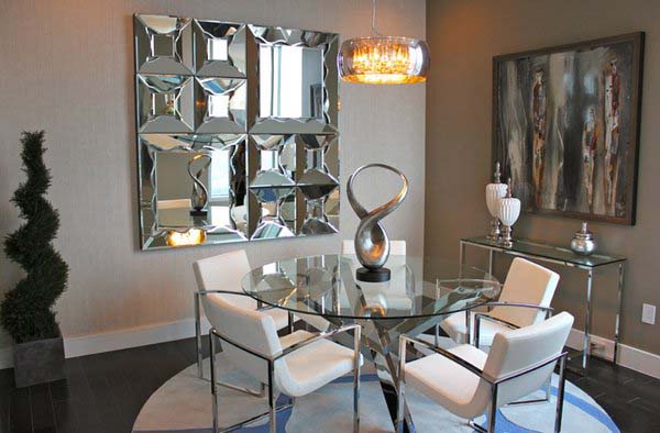 Get a Modern Look Using Mirrors With Mirrored Frames #decorhomeideas