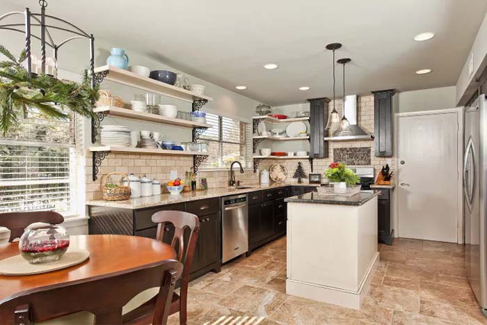 Kitchen With Open Shelving Makeover #decorhomeideas