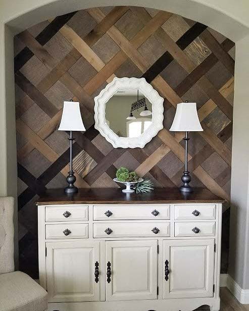 Luxurious Weaved Wood Accent Wall #decorhomeideas