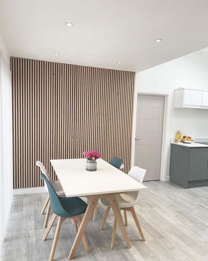 Minimal Dining Room Feature Wall #decorhomeideas