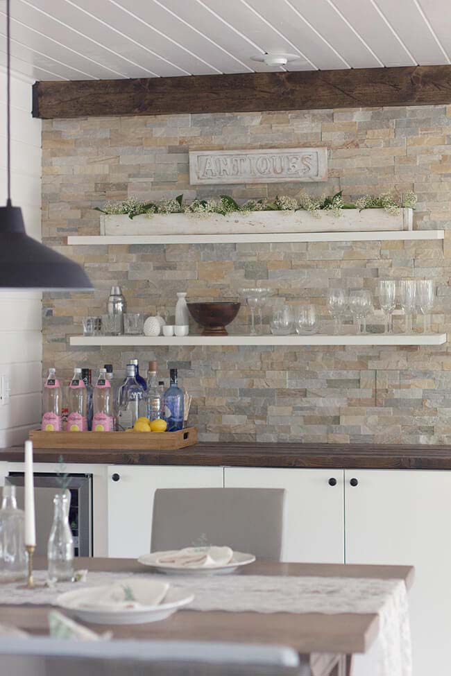 Minimalistic Shelves Blend Right In #decorhomeideas