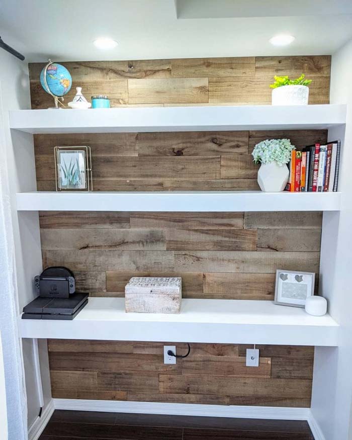 Neat & Polished Shelved Panel Wall #decorhomeideas