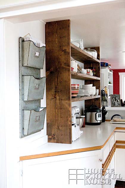 Open Farmhouse Kitchen Shelving Project #decorhomeideas