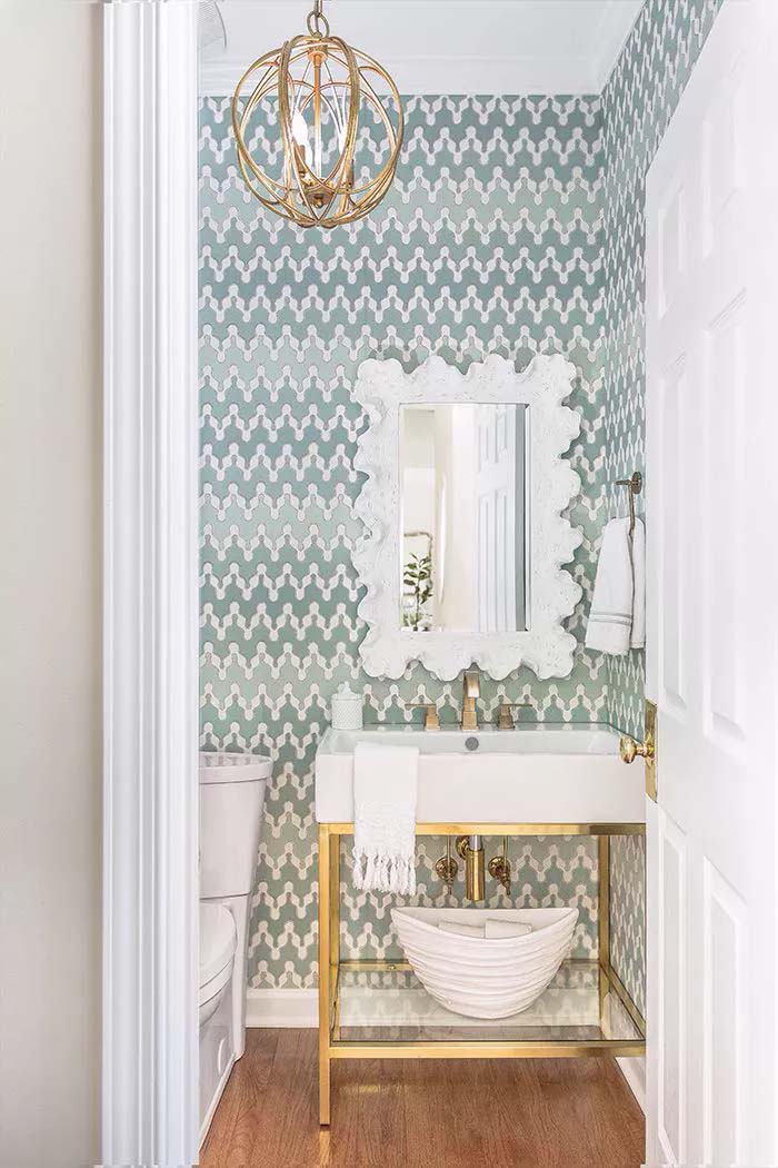 Pin the Pendant On the Powder Room #decorhomeideas