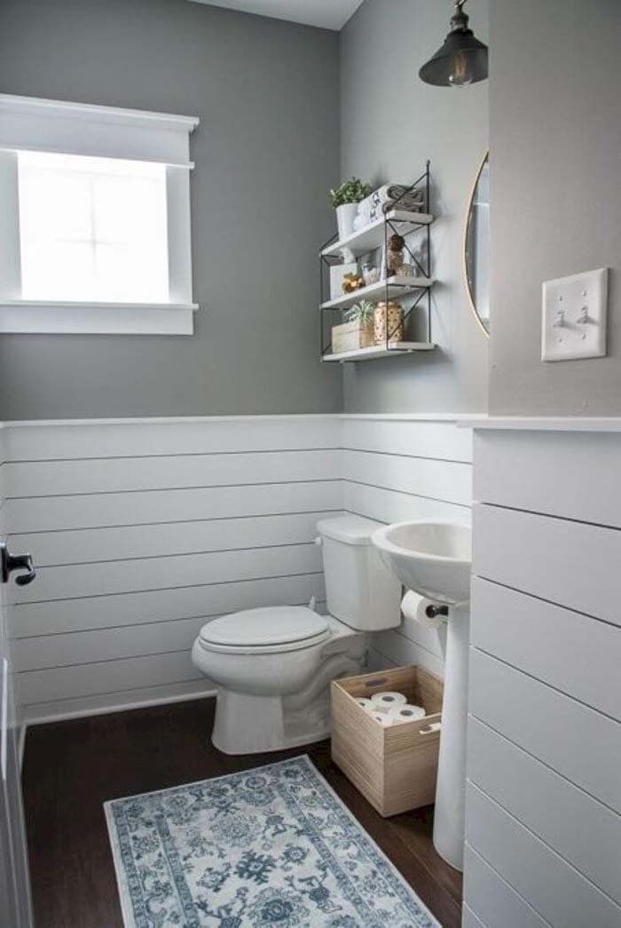 Restyling a Powder Room in a Brand New Home #decorhomeideas