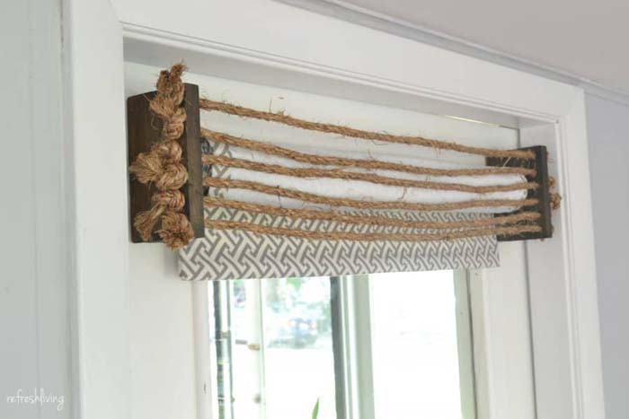 Rustic Rope DIY Valance #decorhomeideas