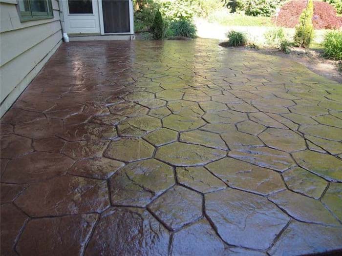 Driveway Showcases Stamped Concrete Pattern