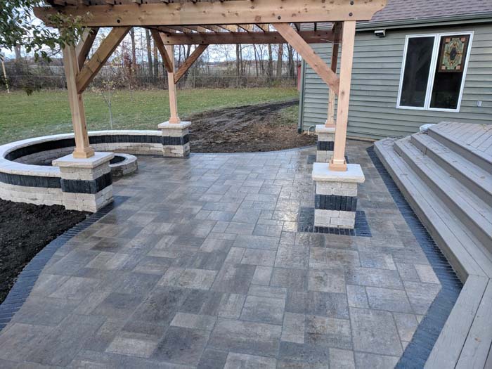 Gray Slate Under a Pergola