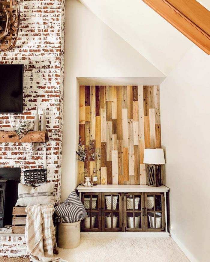 Stick-On Planks Multicolored Wall #decorhomeideas