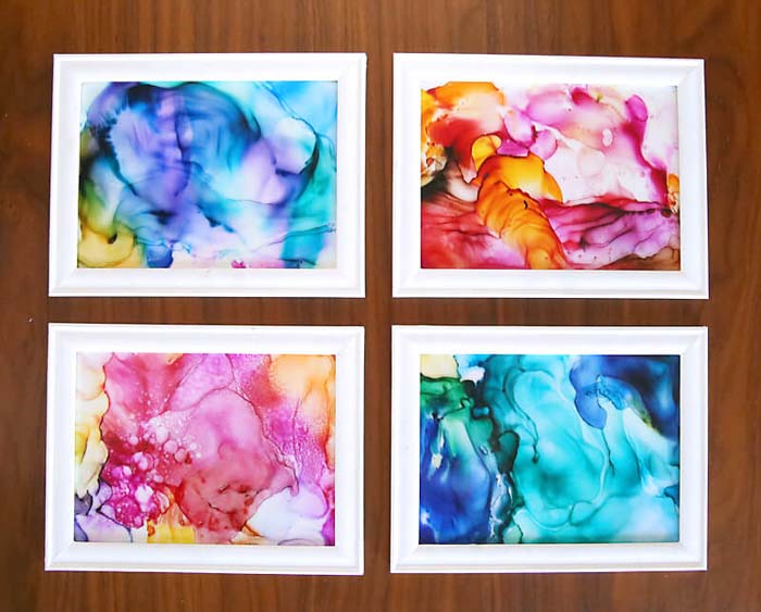 Super Simple Fired Ink Art #decorhomeideas