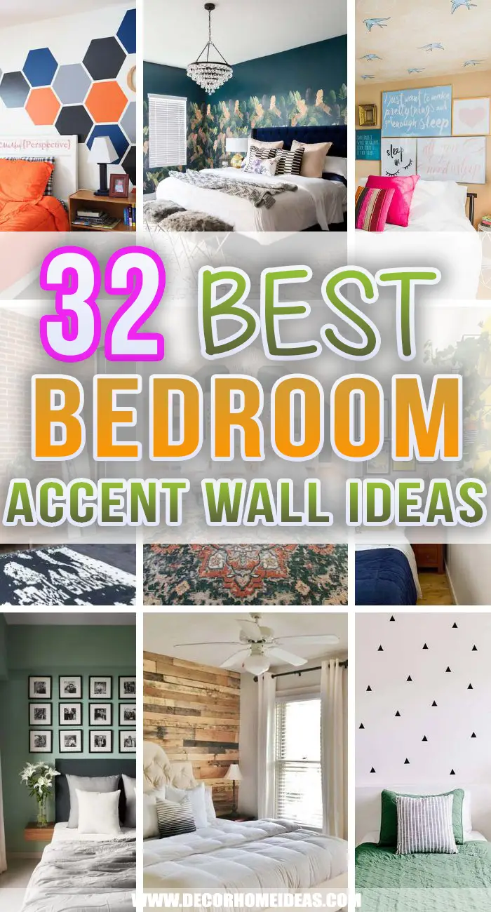 Best Bedroom Accent Wall Ideas. Incorporating an accent wall into your bedroom design is an easy way to give your space a more stylish and expensive look. These are the best bedroom accent wall ideas to satisfy your craving. #decorhomeideas
