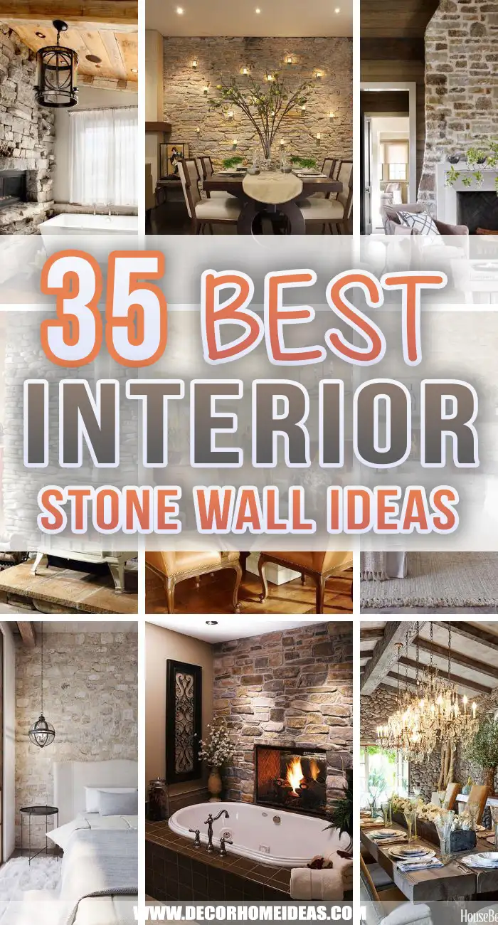 Best Interior Wall Stone Ideasл Add some texture to your home with these interior stone wall ideas. Create different patterns with natural stone. #decorhomeideas