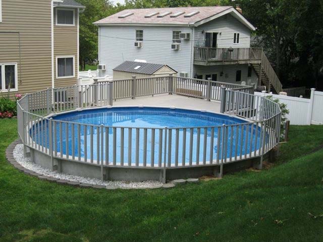 Two Fences for Embedded Above Ground Pool