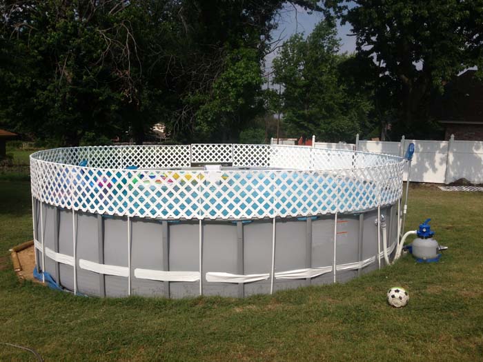 Framed Lattice Pool Fence