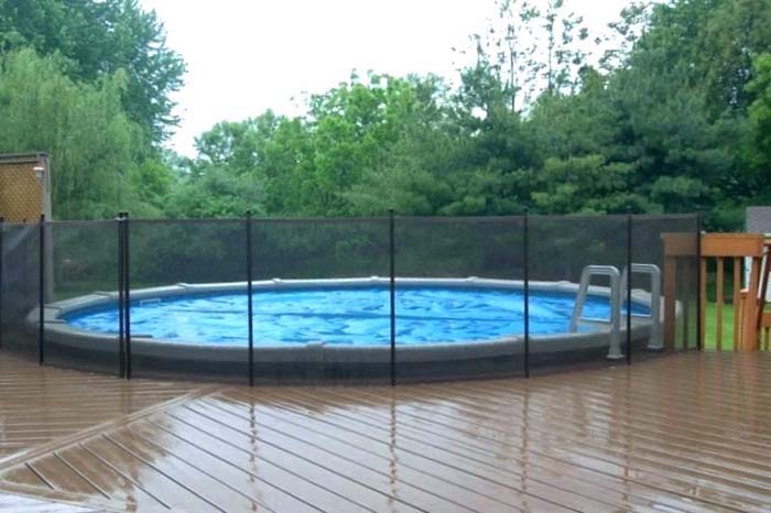 Black Mesh Removable Pool Fence