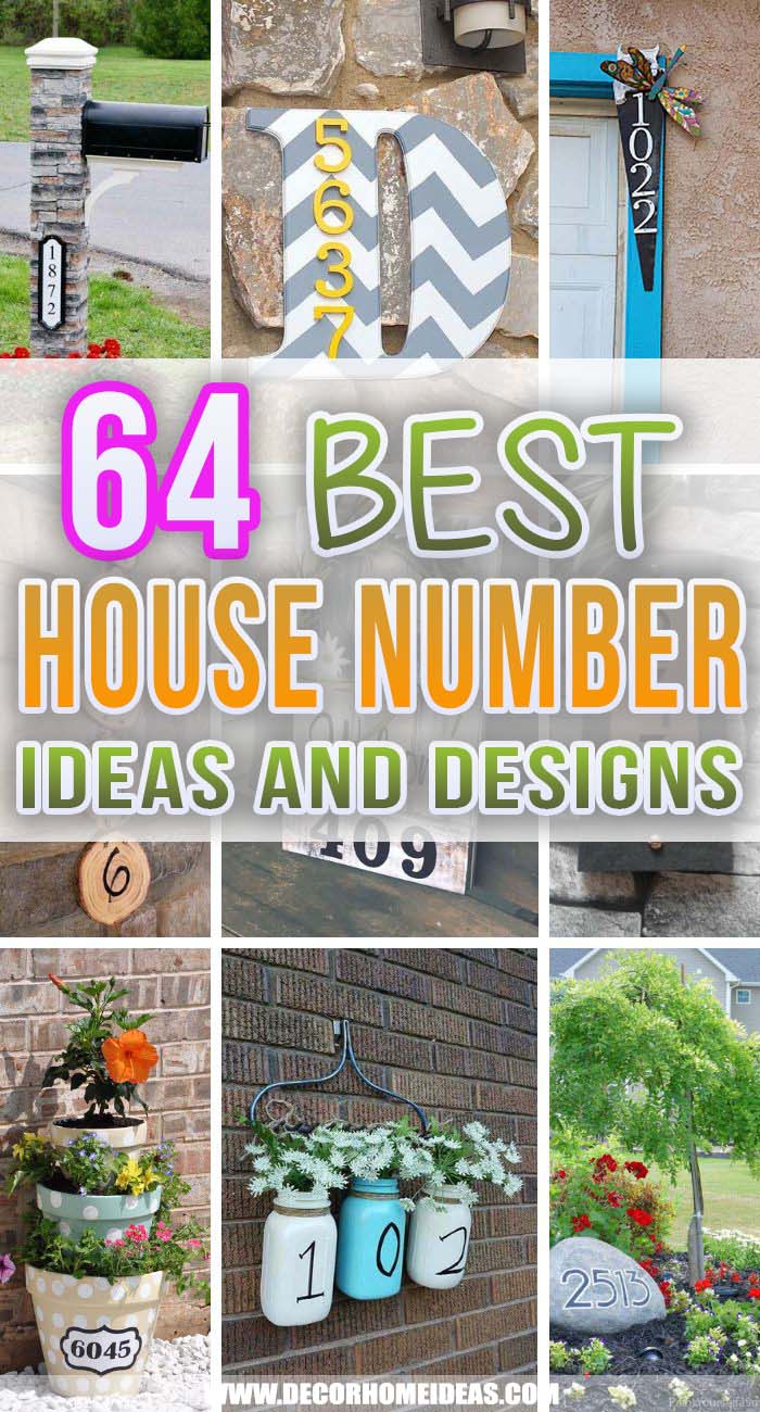 Best House Number Ideas. From sleek and modern to historic and traditional, find the house numbers that are perfect for your home. #decorhomeideas