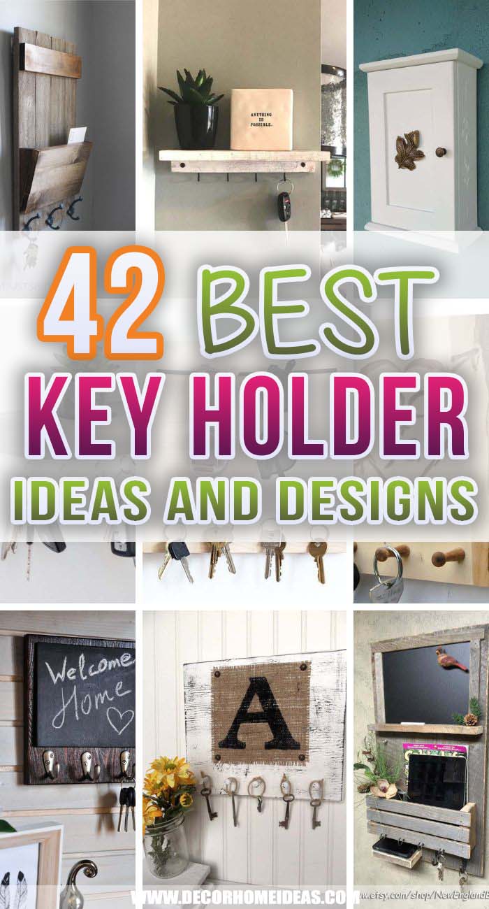 Best Key Holder Ideas. Keep your keys neat and tidy with these amazing key holder ideas and designs. DIY projects and cheap alternatives to fancy key holders. #decorhomeideas