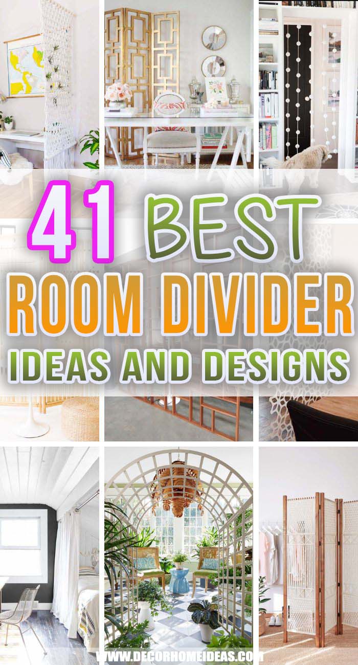 Best Room Divider Ideas. These practical and inexpensive room divider ideas offer solutions for limited privacy and space. There are easy and cheap to do while not being tacky. #decorhomeideas