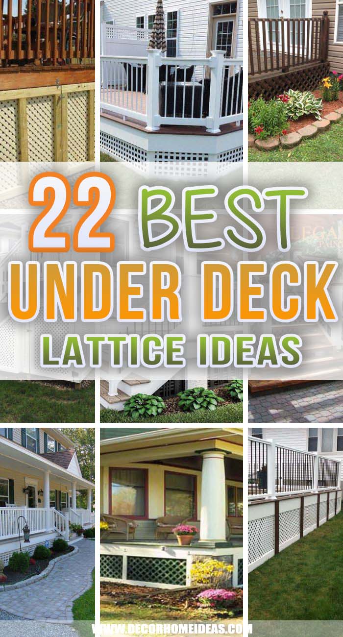 Best Under Deck Lattice Ideas. When it comes to skirting your deck there are several options, but using lattice could make it more appealing and neat. These under deck lattice ideas and designs are great to start with. #decorhomeideas