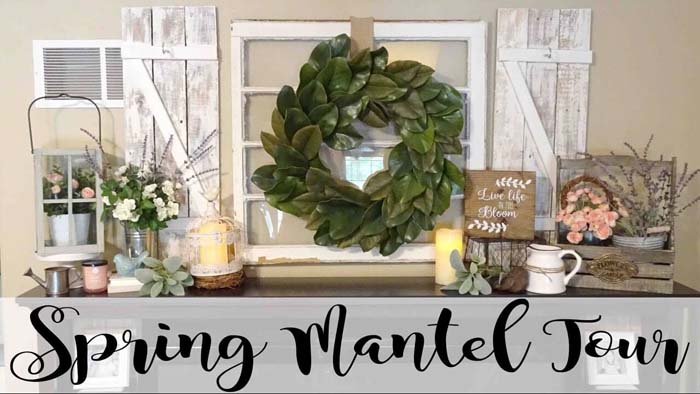 Welcome Nature With Spring Mantel Decor