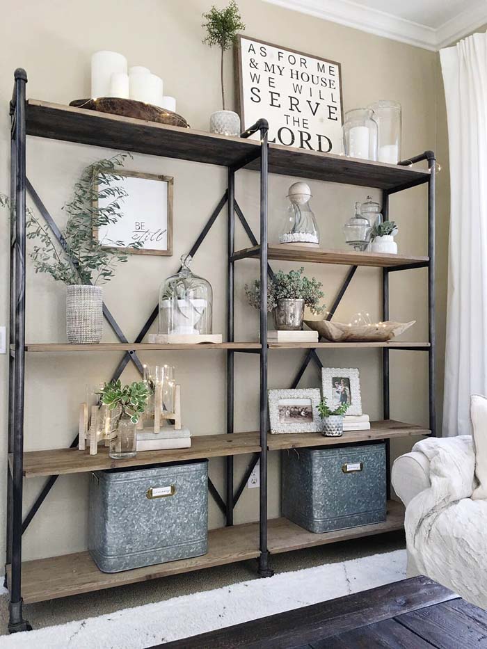 Industrial Pipe Storage Unit With Shelves