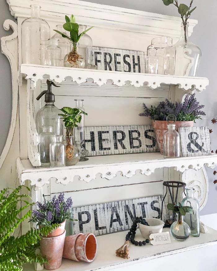French Country Wall Shelf Unit