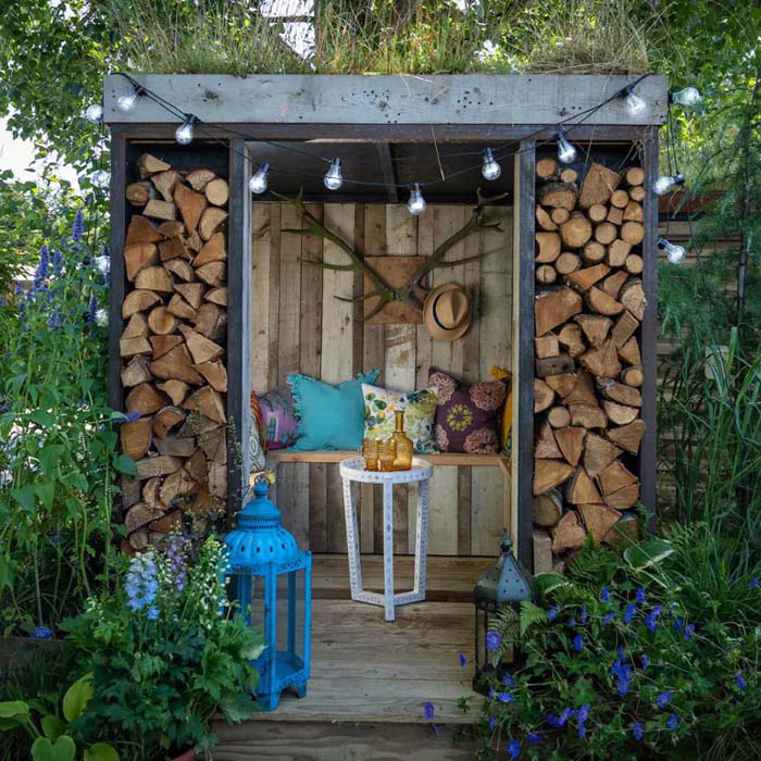 Garden Room Holds Firewood