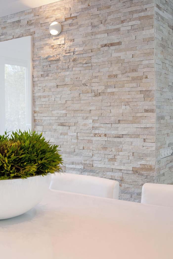 Neutral Stone Wall For Modern Flair