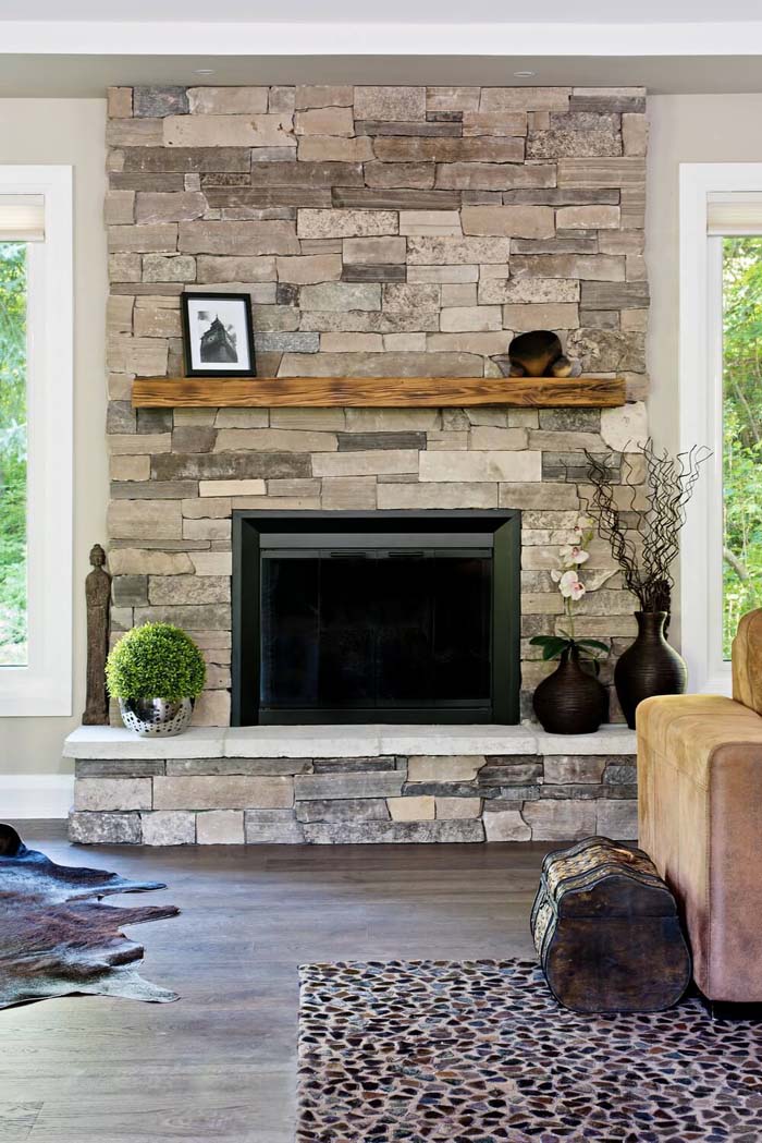 Fireplace Stone Wall