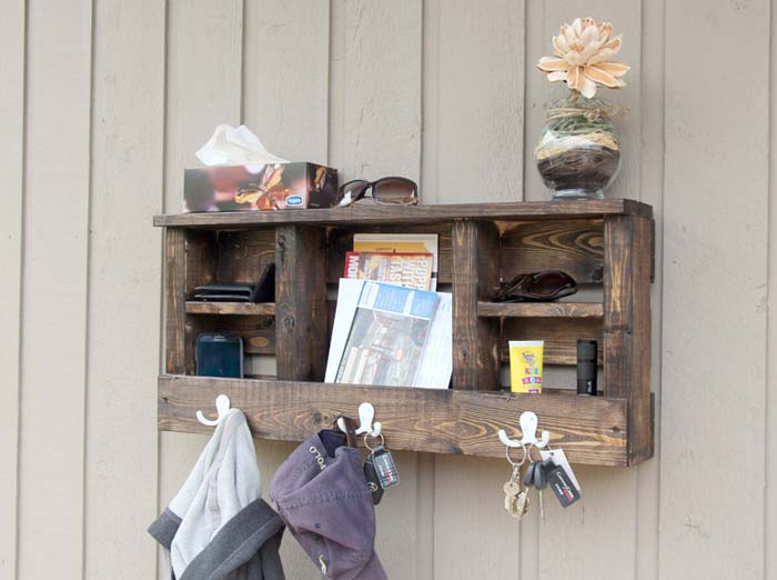 Rustic Mail And Key Organizer