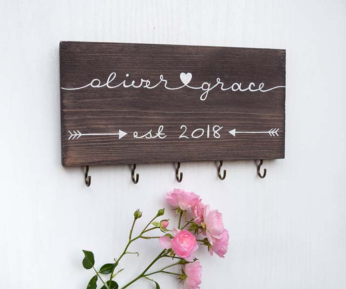 Simple Personalized Key Holder