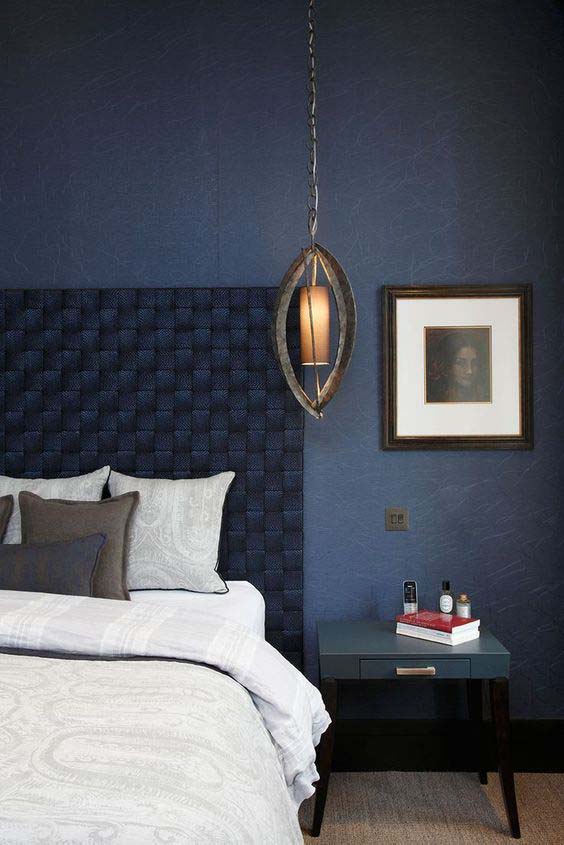 Layers of Blue On A Statement Wall