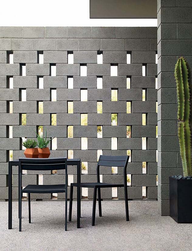 Cinder Block Wall Adds Privacy